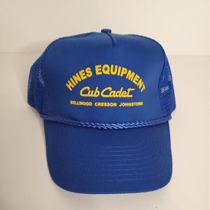 NWOT Hines Equipment Cub Cadet Blue Rope Adjustable Men’s Snapback Hat Cap New